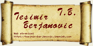 Tešimir Berjanović vizit kartica